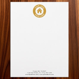 Papel Timbrado Logotipo Personalizado de Empresa Preto e Branco