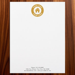 Papel Timbrado Logotipo Personalizado de Empresa Preto e Branco