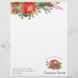 Papel Timbrado Logotipo personalizado de outono ou inverno Apple