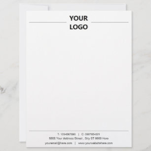 Papel Timbrado Logotipo personalizado do escritório comercial com