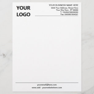 Papel Timbrado Logotipo personalizado do escritório comercial com