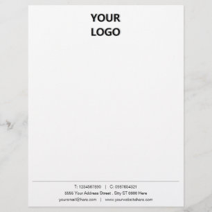 Papel Timbrado Logotipo personalizado do escritório comercial com