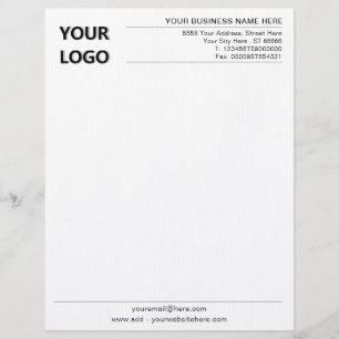Papel Timbrado Logotipo personalizado do escritório comercial com