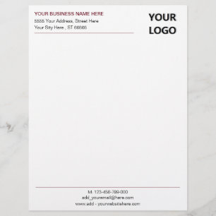 Papel Timbrado Logotipo Personalizado do Office Letterhead