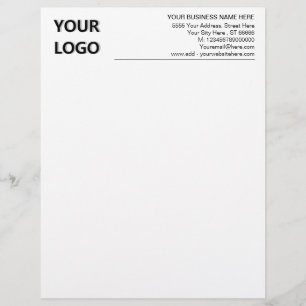Papel Timbrado Logotipo personalizado Endereço comercial Office L