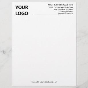 Papel Timbrado Logotipo Personalizado Escritório Comercial Clás