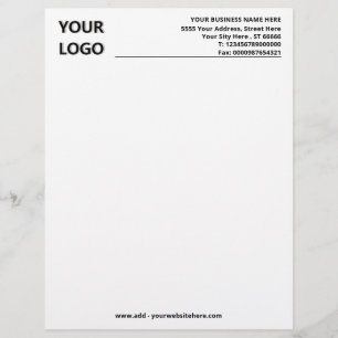 Papel Timbrado Logotipo Personalizado Escritório Comercial Simpl