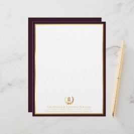 Papel Timbrado Logotipo Personalizado Legal do Luxury