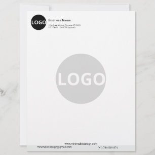 Papel Timbrado Logotipo personalizado minimalista timbrado