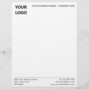 Papel Timbrado Logotipo Personalizado para Empresas Endereço Let