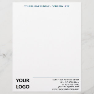 Papel Timbrado Logotipo Personalizado para Empresas Endereço Let