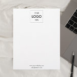 Papel Timbrado Logotipo profissional simples Letterhead<br><div class="desc">Adicione seu logotipo.</div>