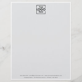 Papel Timbrado Logotipo simples de empresa Personalizado Cinza br