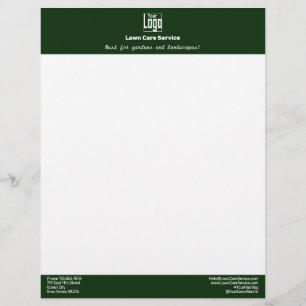 Papel Timbrado Logotipo Simples Nome Empresa Lema Verde