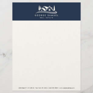 Papel Timbrado Logotipo simples para uso doméstico Marinho Blue R