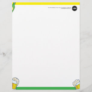 Papel Timbrado Loja de Cerveja   Personalizar Carta de Empresa