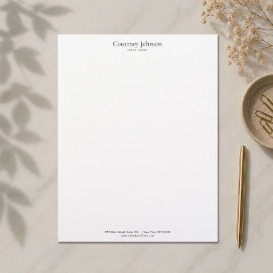 Papel Timbrado Loja de Luxo Minimalista Elegante Branca