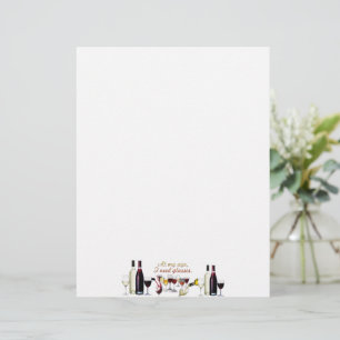 Papel Timbrado Louça para vinho da SlipperyJoe com trocadilho atr