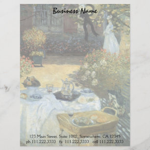 Papel Timbrado Luncheon de Claude Monet, Impressionismo de Vintag