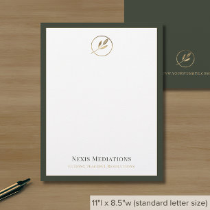 Papel Timbrado Luxo elegante do logotipo comercial