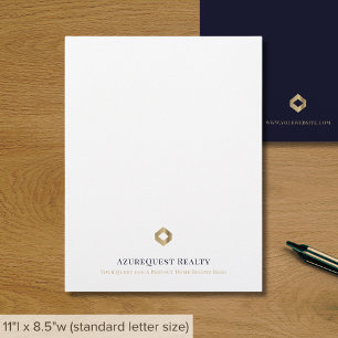 Papel Timbrado Luxo elegante do logotipo comercial