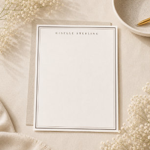 Papel Timbrado Luxo em Linho Natural