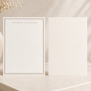 Papel Timbrado Luxo Marfim Natural em Lino
