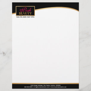 Papel Timbrado Luxo preto e Dourado elegante