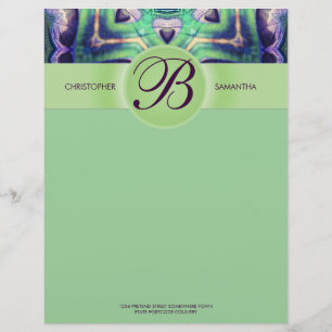Papel Timbrado Mágica Floresta Amor Seeds Monograma Letterhead