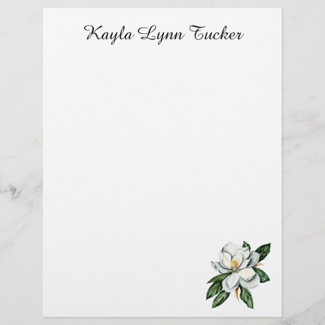 Papel Timbrado Magnolia Letterhead (Frente)