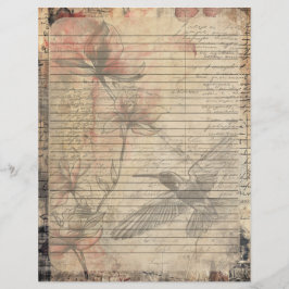 Papel Timbrado Magnolia Plant Manuscript Antigo