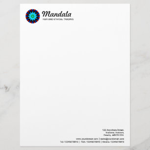 Papel Timbrado Mandala caleidoscópica 018