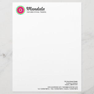 Papel Timbrado Mandala caleidoscópica 019