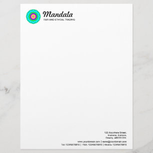 Papel Timbrado Mandala caleidoscópica 021