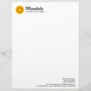 Papel Timbrado Mandala caleidoscópica 033