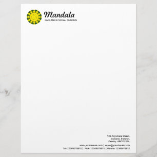 Papel Timbrado Mandala caleidoscópica 035