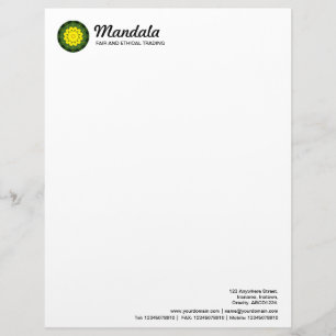 Papel Timbrado Mandala caleidoscópica 036