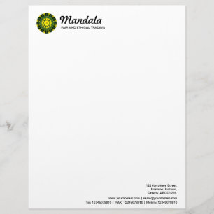 Papel Timbrado Mandala caleidoscópica 037