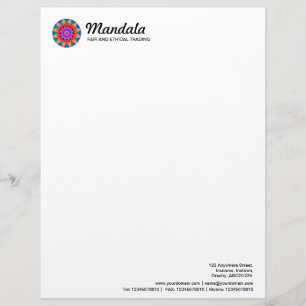 Papel Timbrado Mandala caleidoscópico 03