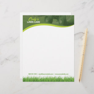 Papel Timbrado Manutenção de Cuidados de Gramado e Corte de Grass