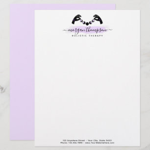 Papel Timbrado Mãos Minimalistas & Fases da Lua Metafísico Reiki