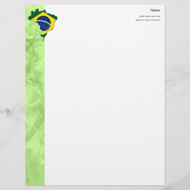 Papel Timbrado mapa do Brasil (Frente)