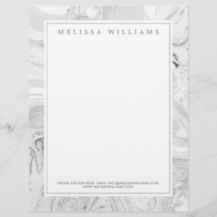 Papel Timbrado Marble Creative Professional Modern Letterhead