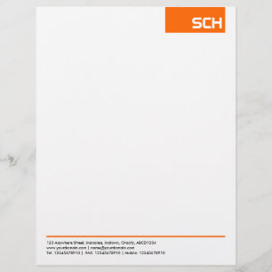 Papel Timbrado Marca Superior - Laranja