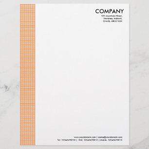 Papel Timbrado Margem ao quadrado - Laranja