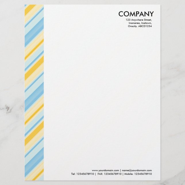Papel Timbrado Margem Colorida - Listras 310515 (03) (Frente)