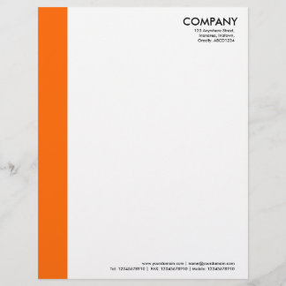 Papel Timbrado Margem de cor - laranja