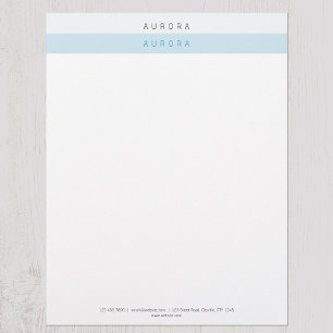 Papel Timbrado Margem de Letra Personalizada de Dois Tom Azul Min