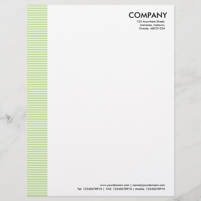 Papel Timbrado Margem Lined - Verde Marciano (Frente)