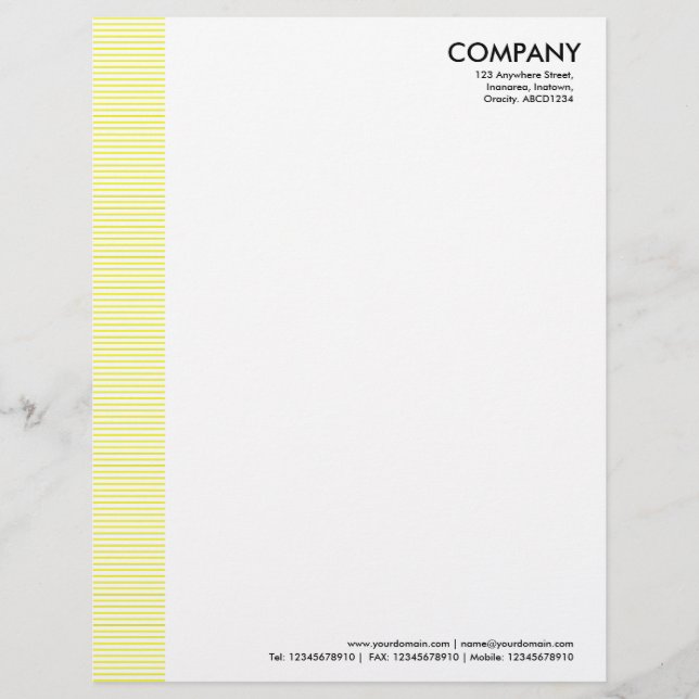 Papel Timbrado Margem Linhada - Amarelo (Frente)